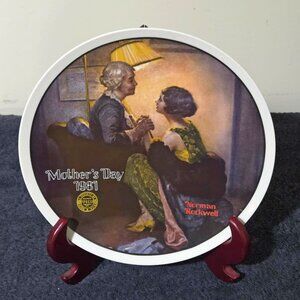Vintage Norman Rockwell Mother’s Day 1981 Plate – “After the Party”